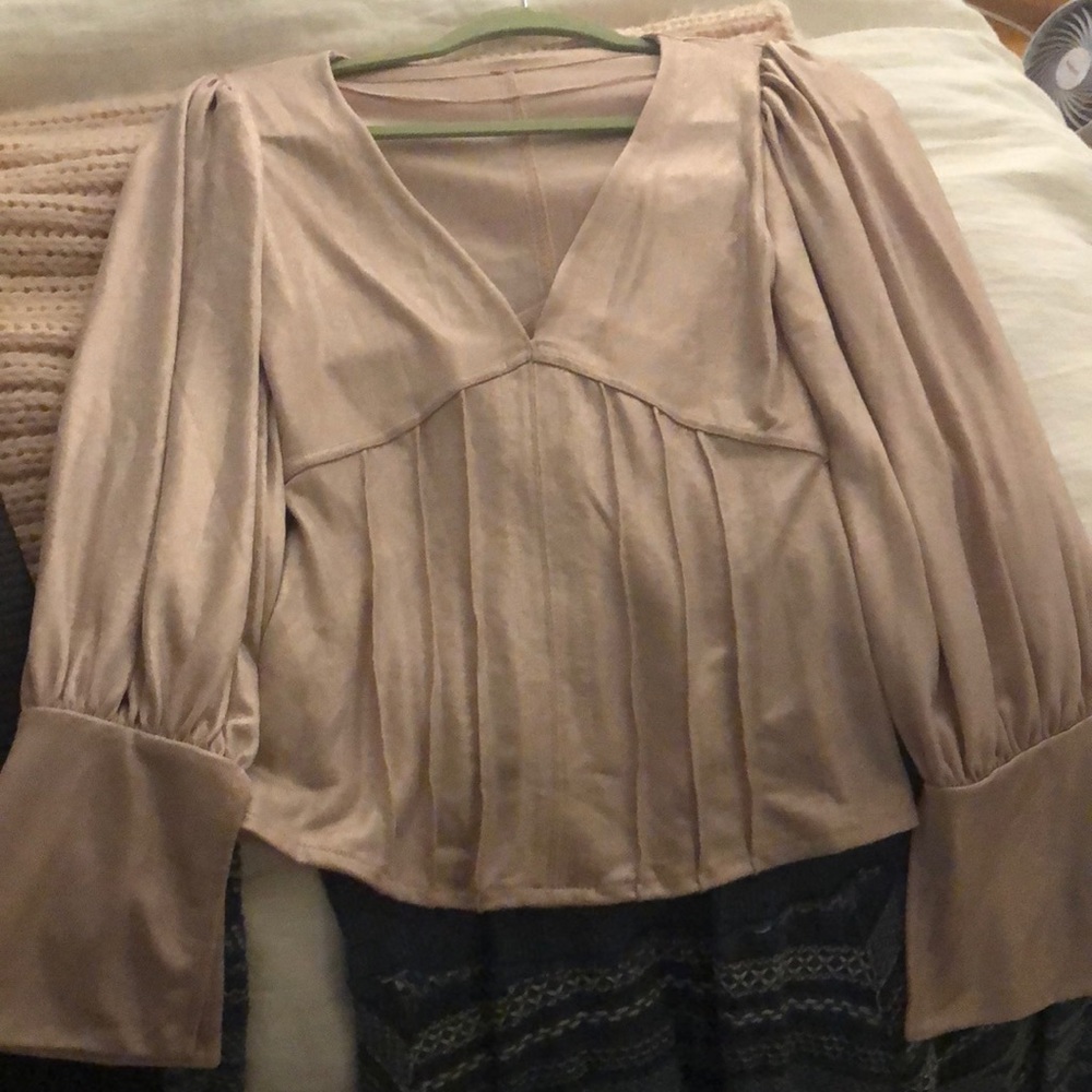 Gold free people top